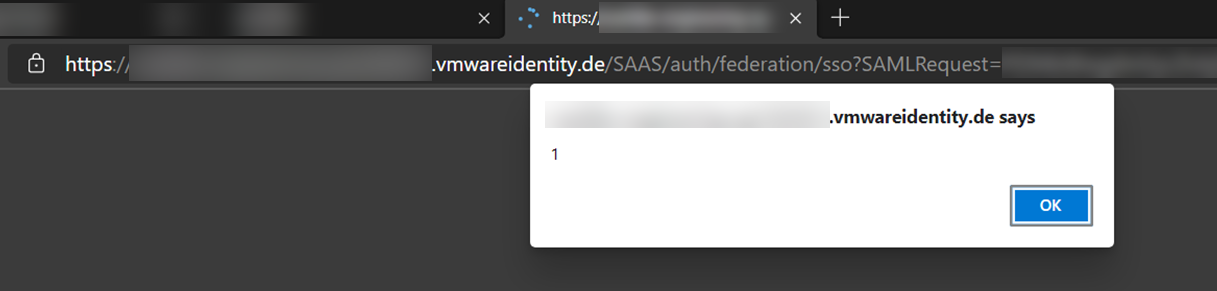 Successful XSS on vmwareidentity.de